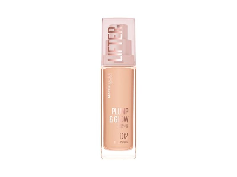 Maybelline Lifter Plump & Glow Foundation, 102 Neutral, 1 fl oz/30 mL