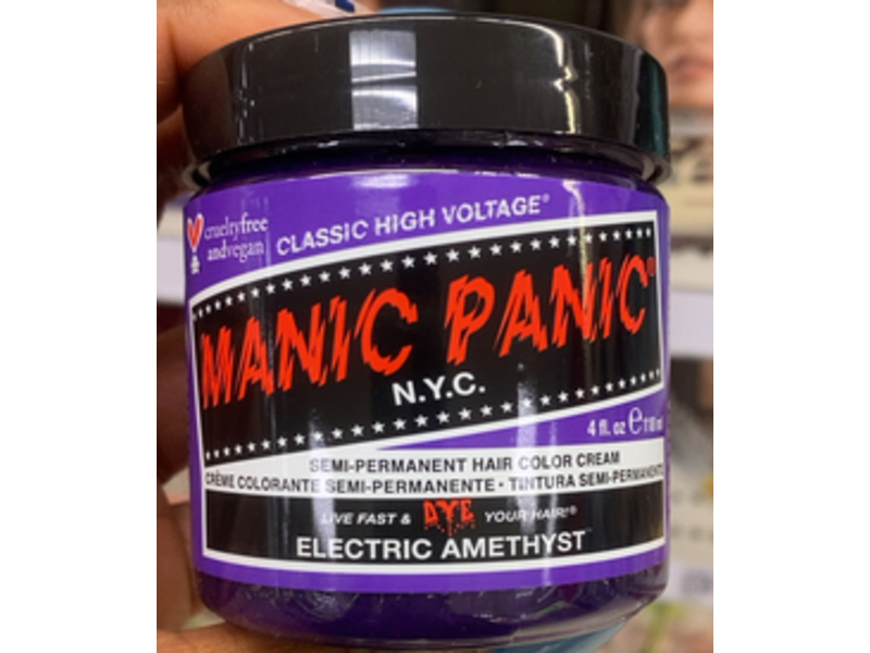 Manic Panic Electric Amethyst Semi Permanent Hair Color Cream, 4 fl oz/118 mL