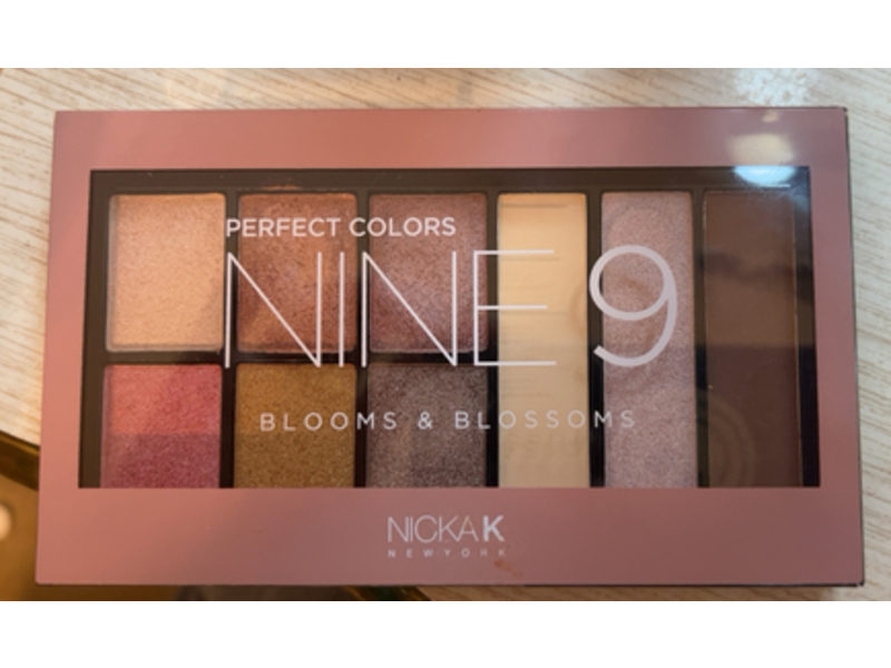 Nicka K Perfect Colors Nine Eyeshadow Palette, Blooms & Blossoms, 0.45 oz/13 g