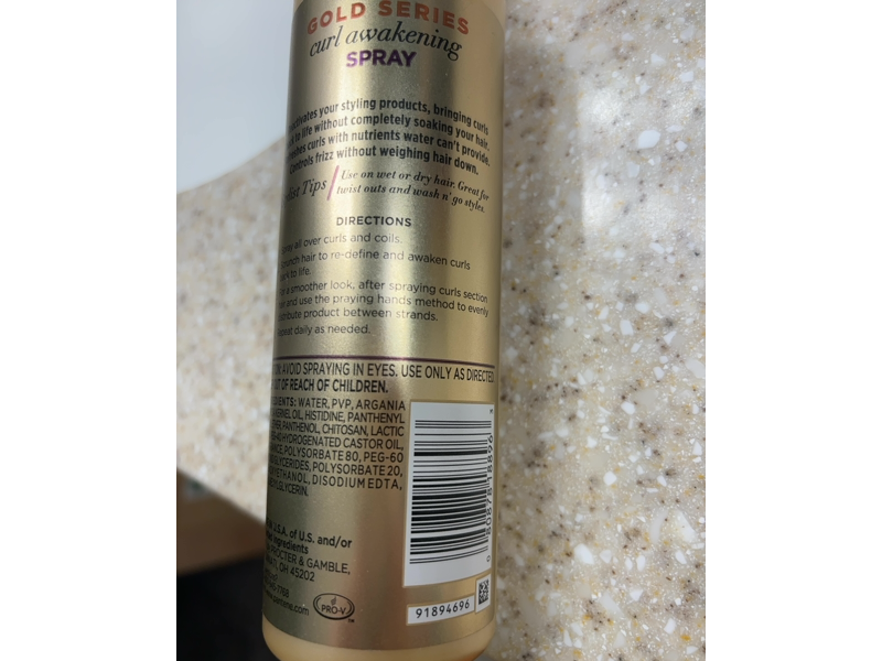 Pantene Gold Series Curl Awakening Spray, 8.4 fl oz/250 mL