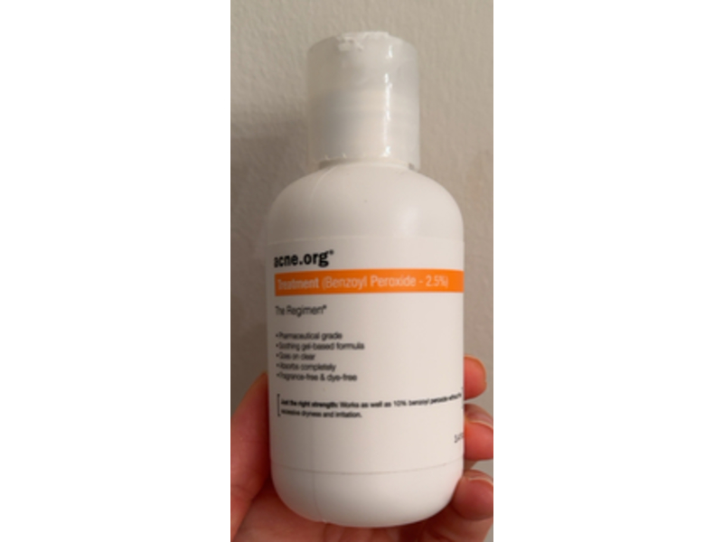 Acne.Org Treatment Benzoyl Peroxide 2.5% Gel, 3.4 fl oz/97 mL