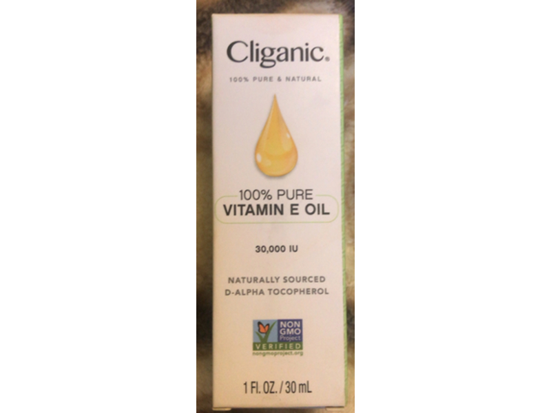 Cliganic Vitamin E Oil, D-Alpha Tocopherol, 1fl oz/30 mL