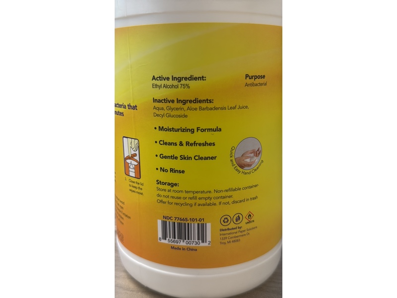 Max-Prime Alcohol Wet Wipes, Citrus Scent, 100 Count