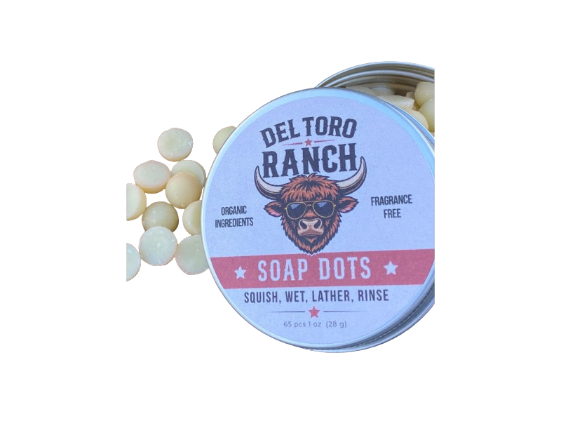 Del Toro Ranch Soap Dots, The Tallow Original, 1 oz/28 g, 65 Count