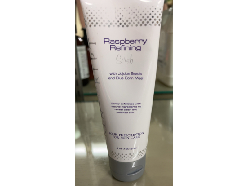 Skin Script Raspberry Refining Scrub, Jojoba Beads & Blue Corn Meal, 4 oz/120 g