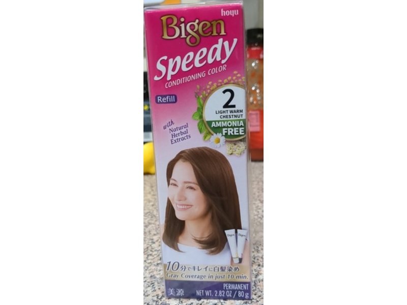Bigen Speedy Conditioning Color Refill, 2 Light Warm Chestnut, 2.82 oz/80 g, Pack Of 3