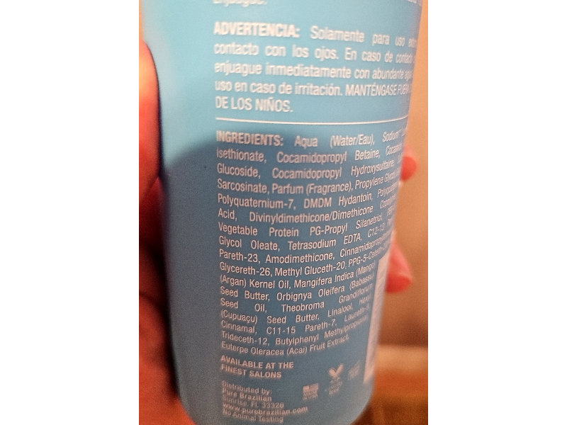 Pure Brazilian Anti-Frizz Daily Shampoo, 13.5 fl oz/400 mL