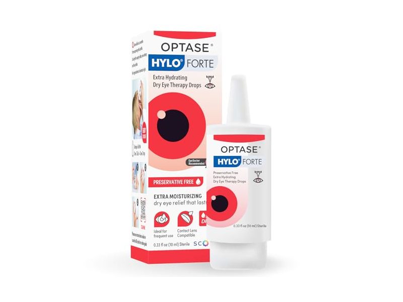 Optase Hylo Forte Extra Hydrating Dry Eye Therapy Drops, 0.33 fl oz/10 mL