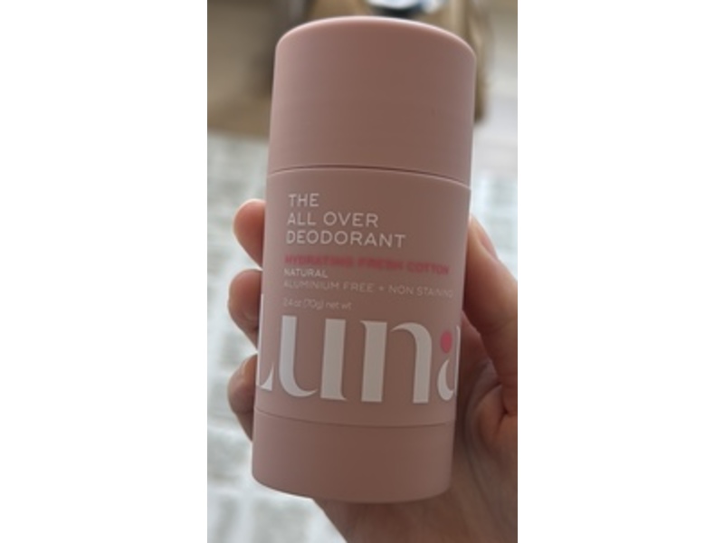 Luna Daily The All Over Deodorant Stick, Hydrating Fresh Cotton, 24 oz/70 g