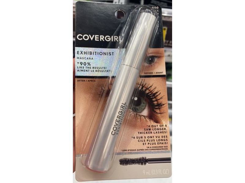 Covergirl Exhibitionist Mascara, 800 Very Black, 0.3 fl oz/9 mL