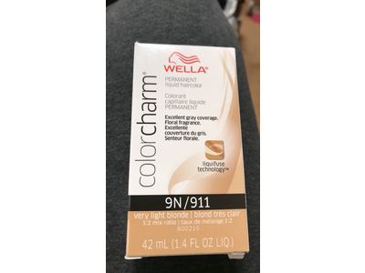 Wella Permanent Liquid Hair Color, 9N/911, Very Light Blonde, 1.4 fl oz