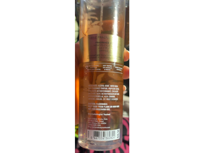 Bath & Body Works Fine Fragrance Mist, Honeysuckle & Peach Spritz, 8 fl oz/236 mL