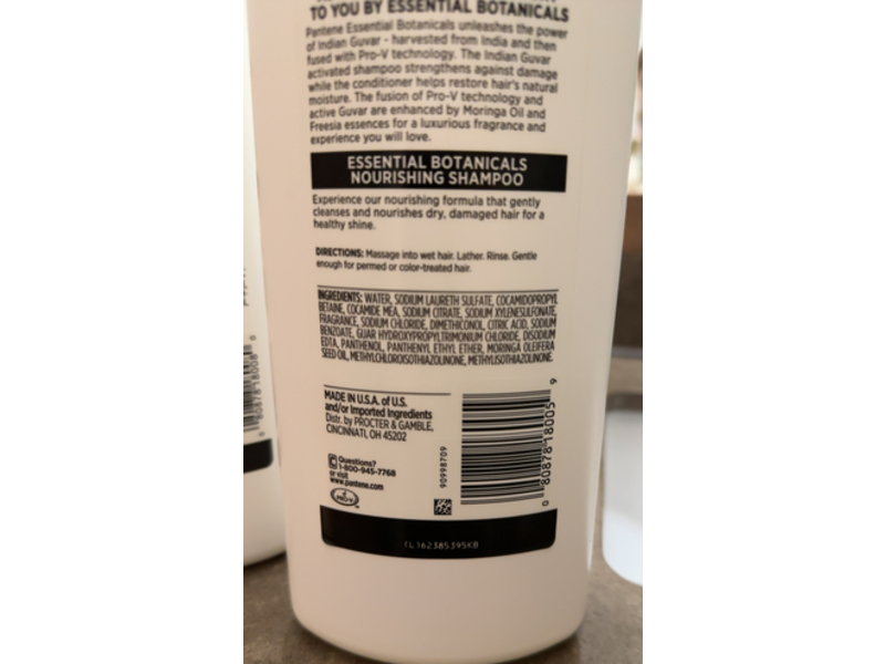 Pantene Pro-v Nourishing Shampoo, Moringa Oil, 40 fl oz/1.18 L