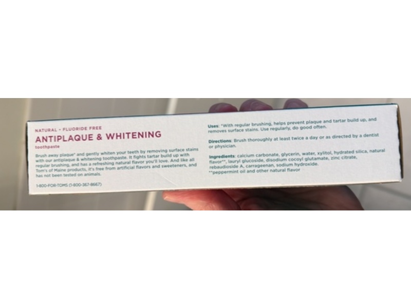 Tom's Of Maine Antiplaque & Whitening Toothpaste, Peppermint, 5.5 oz/ 155.9 g