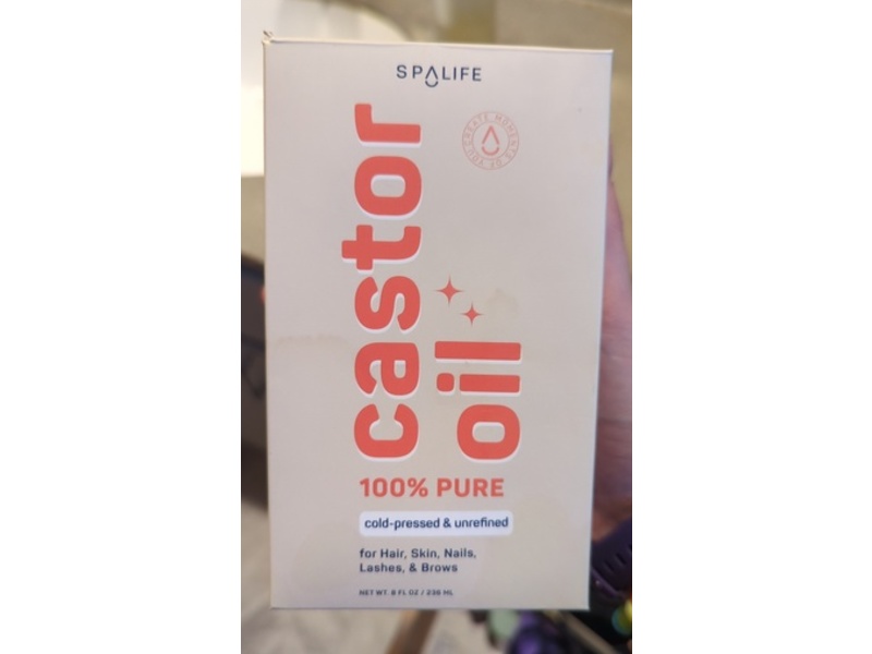 Spalife Cold Pressed And Unrefined Castor Oil, Orange, 8 fl oz/236 mL