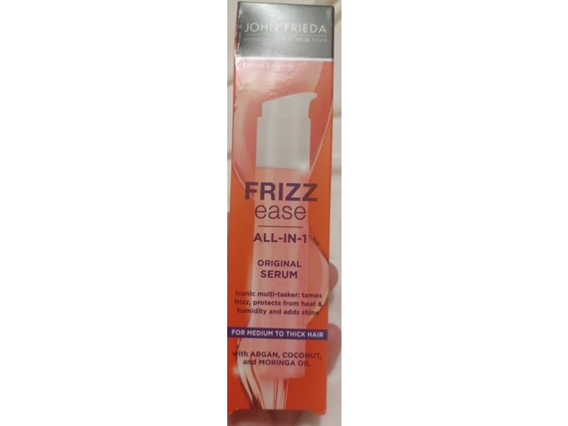 John Frieda Frizz Ease All In One Original Serum, Argan, Coconut & Moringa Oil, 50 mL