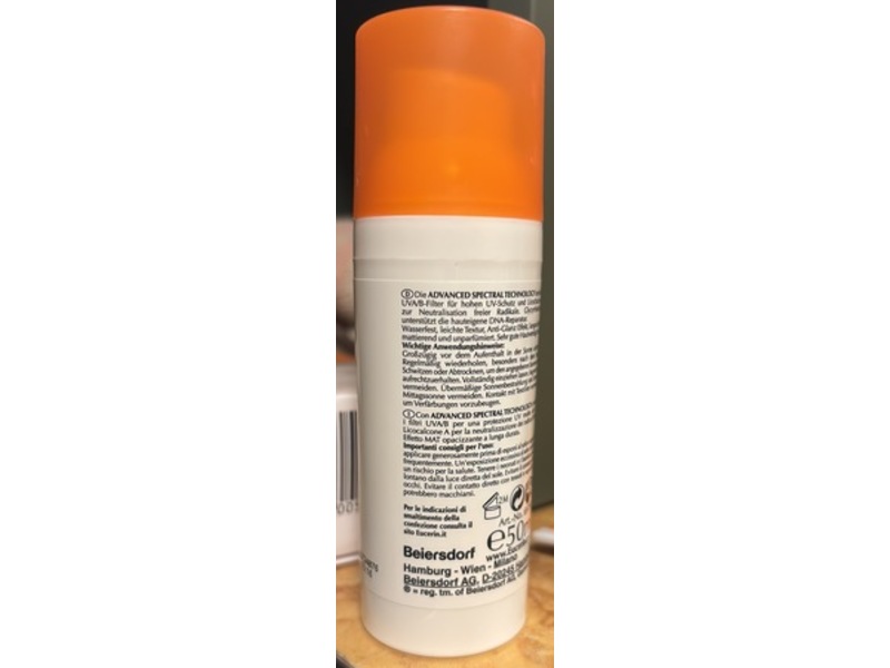 Eucerin Sun Protection Oil Control Face Sun Gel-Creme, SPF 30, 50 mL