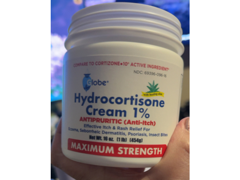 Globe Hydrocortisone Cream 1%, Maximum Strength, 16 oz/454 g