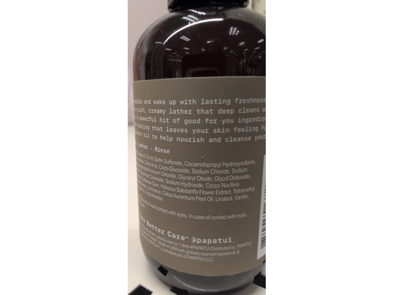 Papatui Refreshing Body Wash, Lush Coconut, 3 fl oz/88 mL