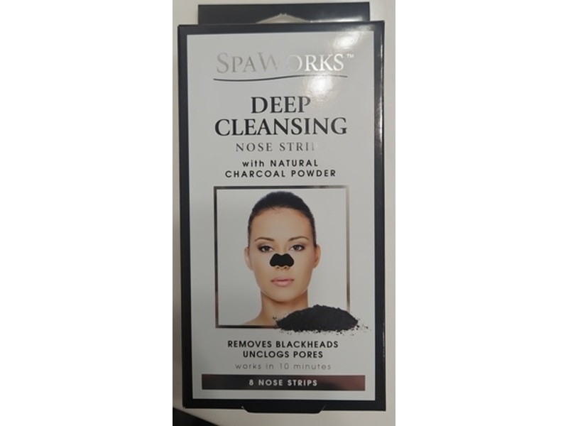 Spaworks Deep Cleansing Nose Strip, Charcoal Powder, 8 Count