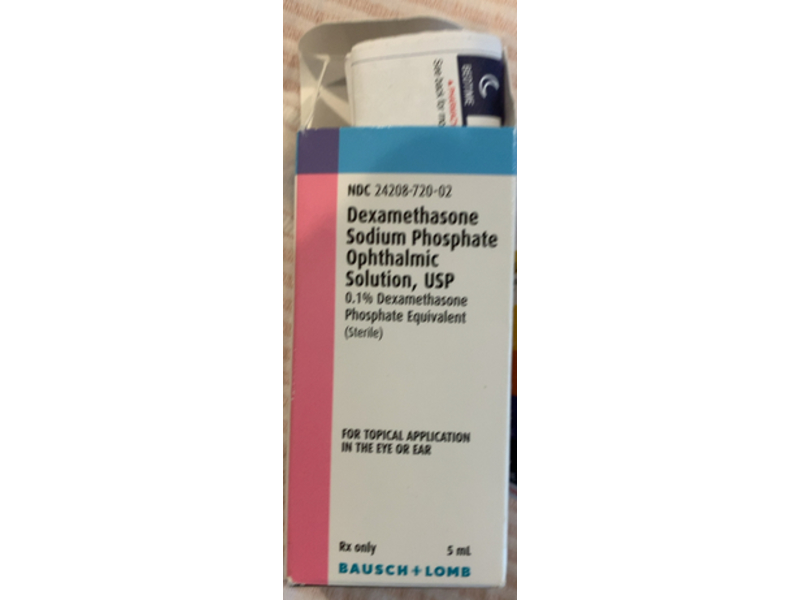 Dexamethasone Sodium Phosphate Ophthalmic Solution, USP 0.1%, 5 mL Bausch & Lomb (RX)