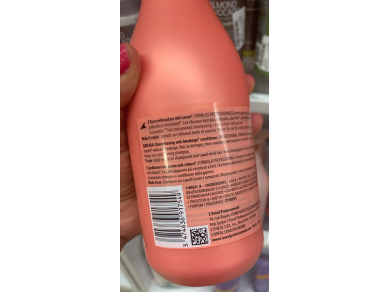 L'Oreal Professionel Strengthening Anti Breakage Conditioner, Serie Expert, B6 + Biotin Inforcer, 16.9 oz/500 mL