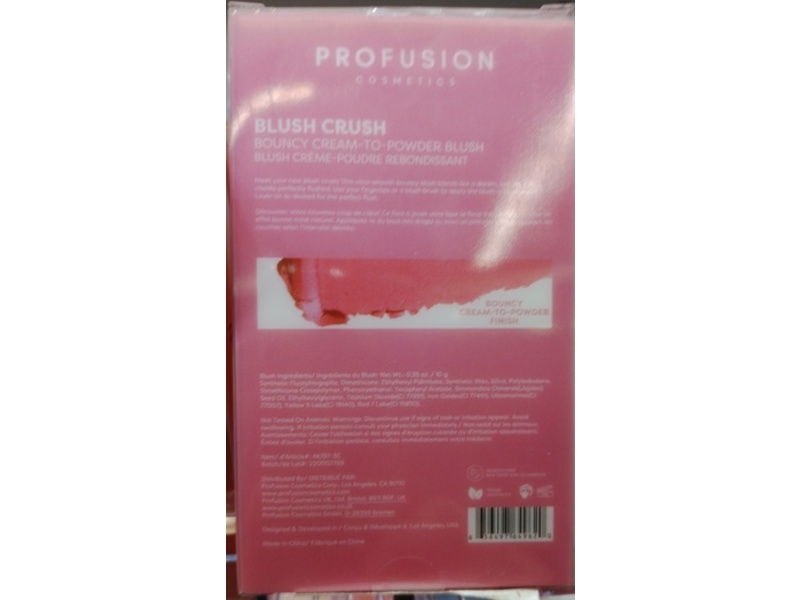Profusion Cosmetics Blush Crush Bouncy Cream-To-Powder Blush, Mauve Crush, 0.35 oz/10 g