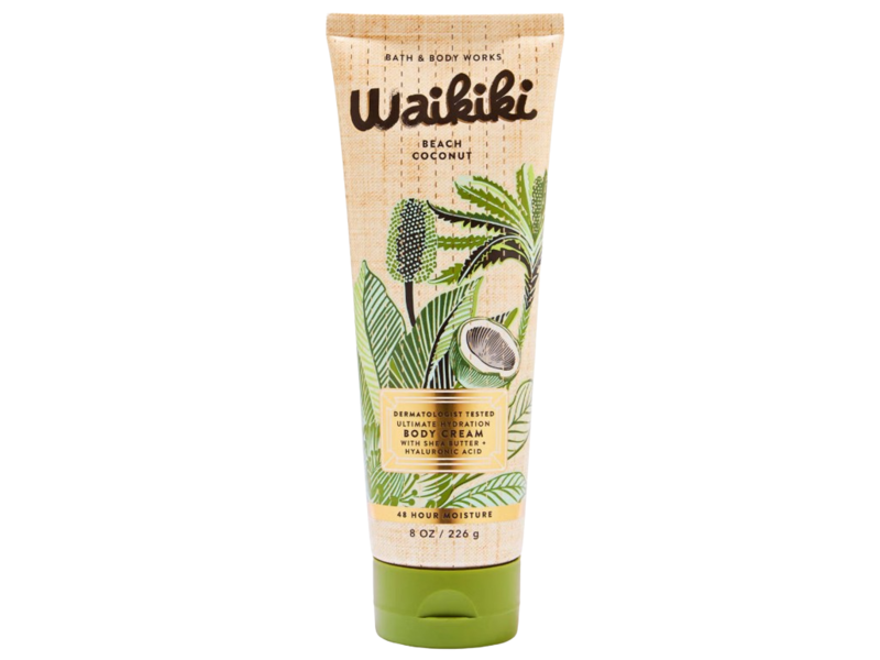 Bath & Body Works Waikiki Ultimate Hydration Body Cream, Beach Coconut, 8 oz/226 g
