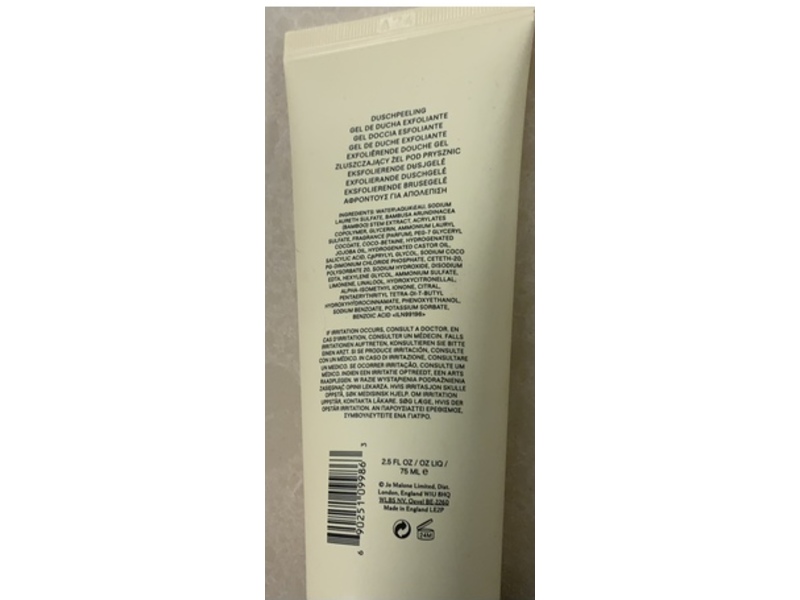 Jo Malone London Exfoliating Shower Gel, Lime Basil & Mandarin, 2.5 fl oz/75 mL