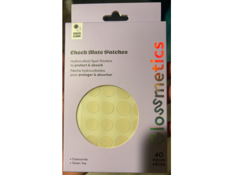 Glossmetics Check Mate Hydrocolloid Spot Stickers, Chamomile & Green Tea, 40 Counts