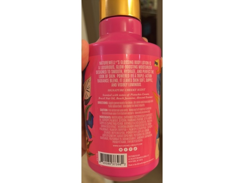 NatureWell Glossing Body Lotion, Brazilian Nut Oil, 20 fl oz/591 mL.