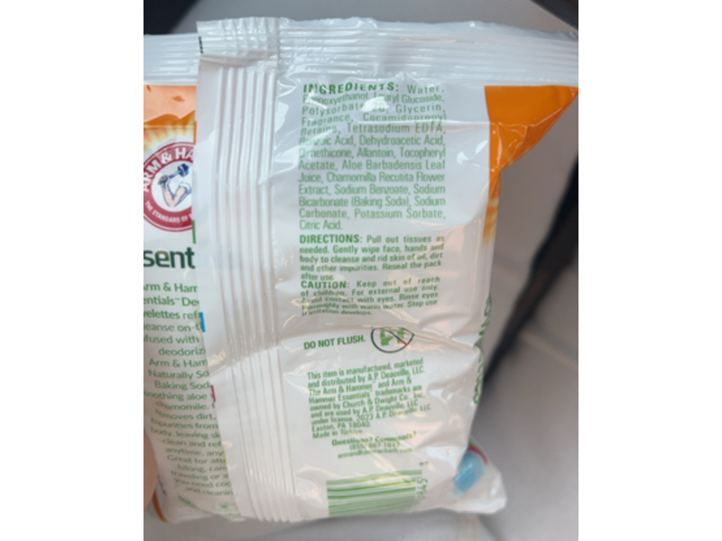 Arm & Hammer Deodorant Towelettes, Simply Fresh, 30 Wipes