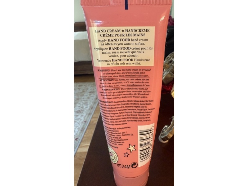 Soap & Glory Hand Food Hydrating Hand Cream, 4.2 fl oz/125 mL