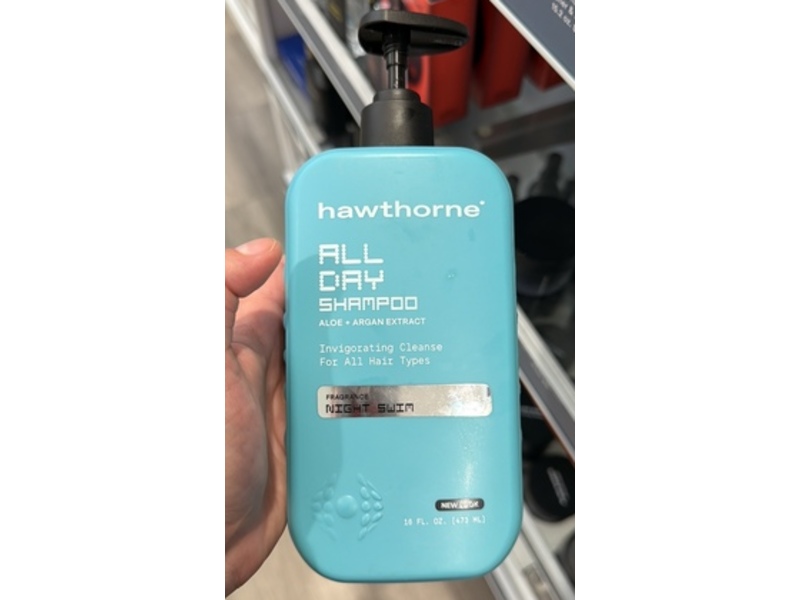 Hawthorne Night Swim All Day Shampoo, Aloe + Argan Extract, 16 fl oz/473 mL