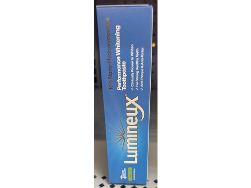 Lumineux Performance Whitening Toothpaste, 10% Nano‑Hydroxyapatite, 3.75 oz /106 g