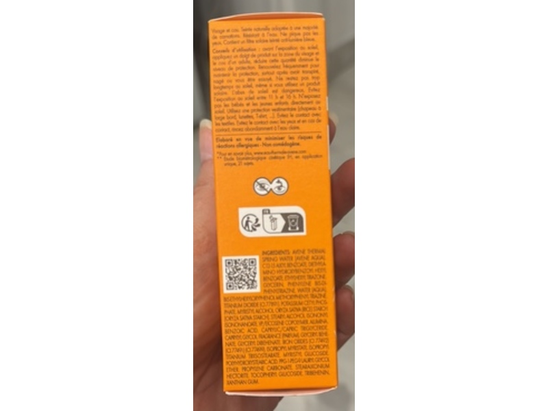 Avene Eau Thermale Tinted Sunscreen, SPF 50+, Unifying, 50 mL