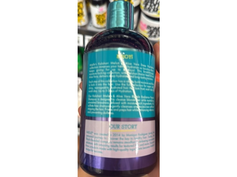 Mielle Blonde Radiance Purple Shampoo, Kalahari Melon & Aloe Vera, 12 fl oz/355 mL