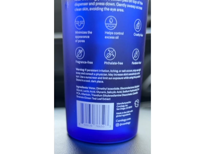 Curology Liquid Pore Exfoliant, 2% BHA, 8% AHA/PHA & 1% Zinc PCA, 4 fl oz/120 mL