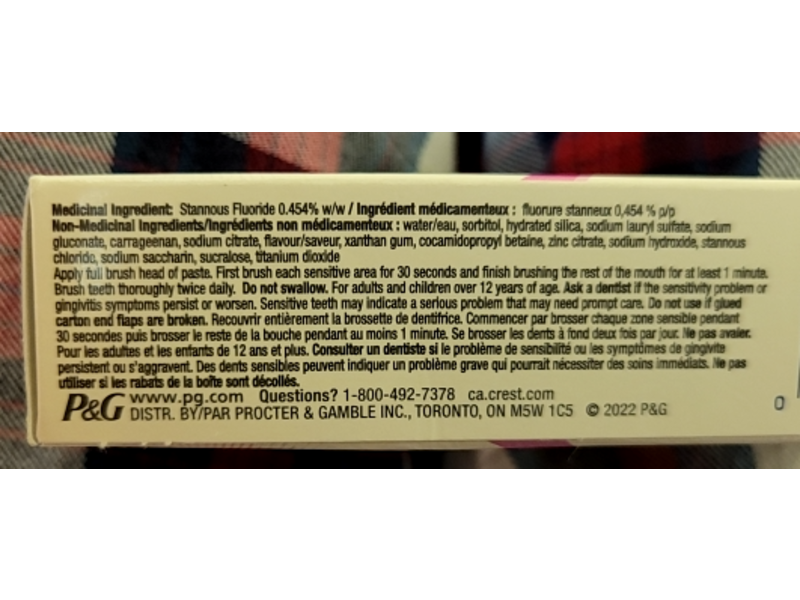 Crest Pro Health Sensitivity & Gum Toothpaste, 20 mL