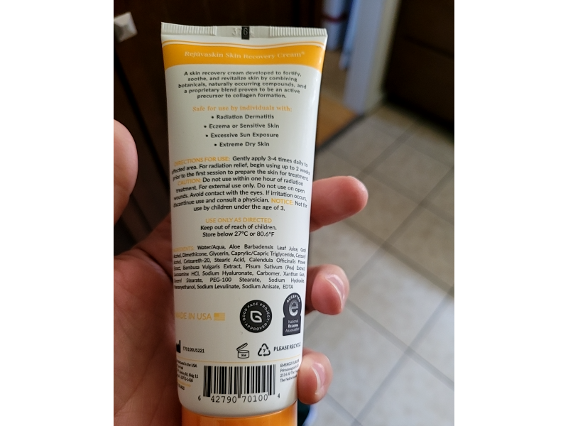 Rejuvaskin Skin Recovery Cream, 3.38 fl oz/100 mL