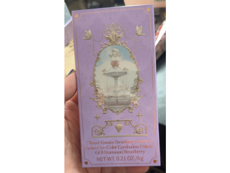 Flower Knows Strawberry Rococo Five Color Eyeshadow Palette, G01 Starmoon Strawberry, 0.21 oz/6 g