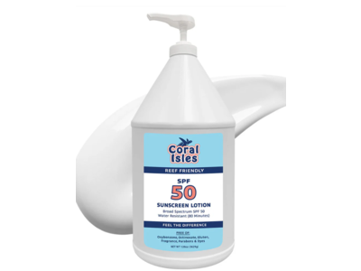 Coral Isles Sunscreen Lotion, SPF 50, 128 oz/3629 g
