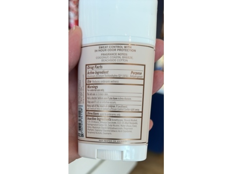 Bath & Body Works Antiperspirant Deodorant, Fresh Coconut & Cotton, 2.7 oz/77 g