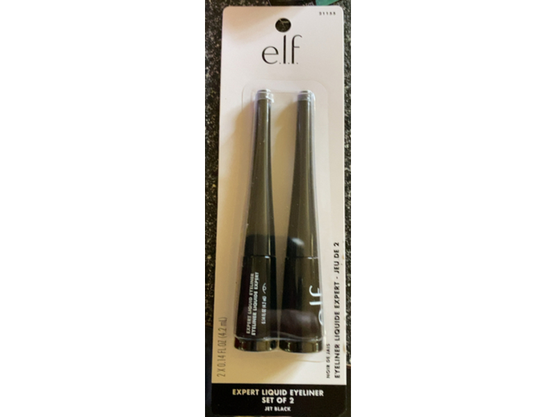 e.l.f. Expert Liquid Eyeliner, Black, 0.14 fl oz/4.2 mL