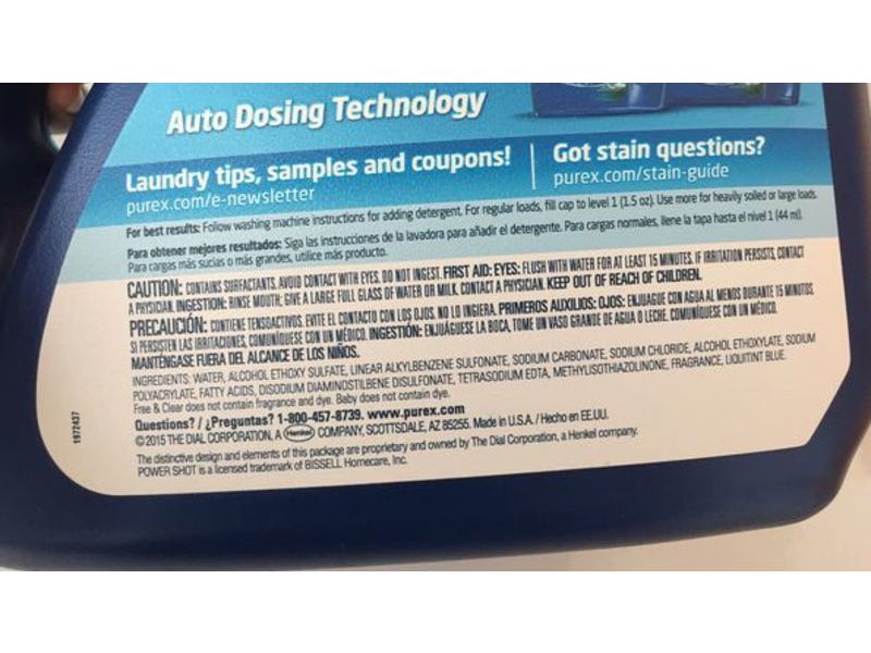 Purex Liquid Laundry Detergent, Dirt Lift Action, Mountain Breeze, 100 Loads, 150 fl oz/4.43 L