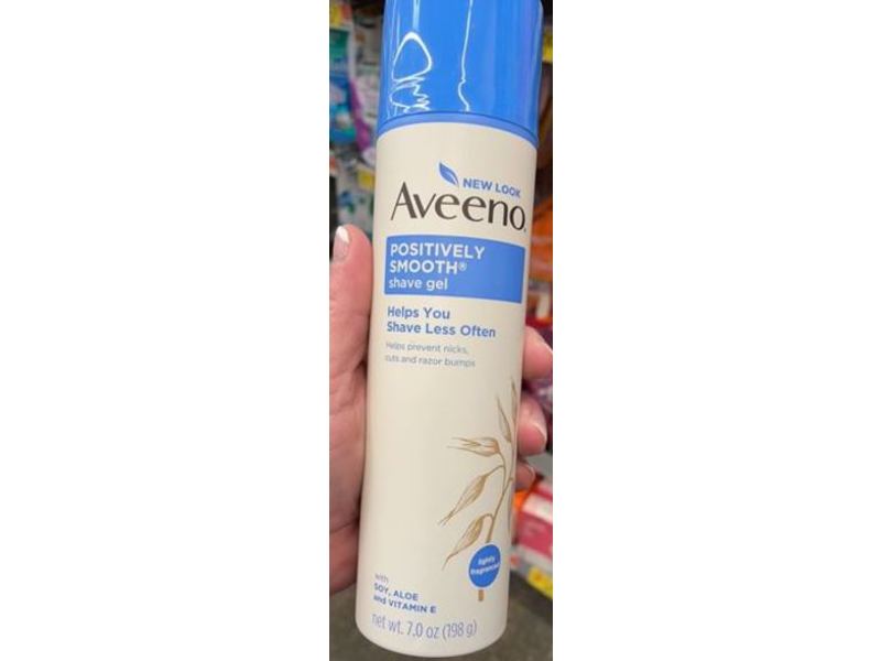 Aveeno Positively Smooth Shave Gel, Soy, Aloe, & Vitamin E, 7 oz/198 g