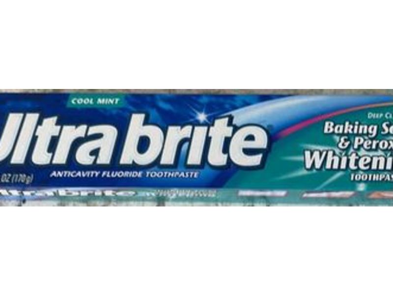 Ultra Brite Baking Soda & Peroxide Whitening Toothpaste, Cool Mint, 6 oz/170 g