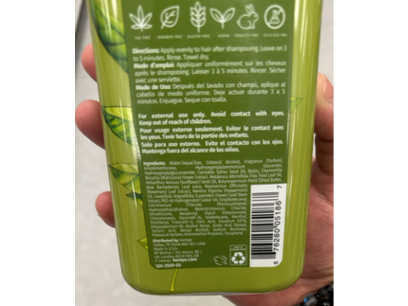 Hempz Herbal Conditioner, Tea Tree & Chamomile, 17 fl oz/500 mL