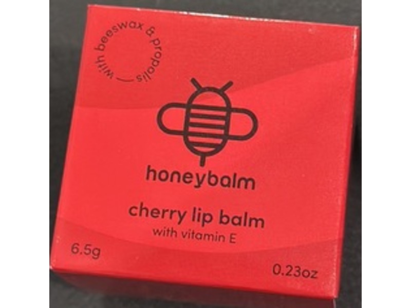 Honeybalm Lip Balm, Cherry, 0.23 oz/6.5 g
