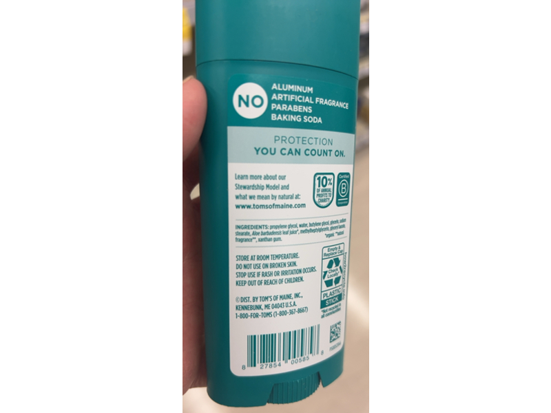 Tom's of Maine Deodorant, Eucalyptus Mint, 3.25 oz/92 g